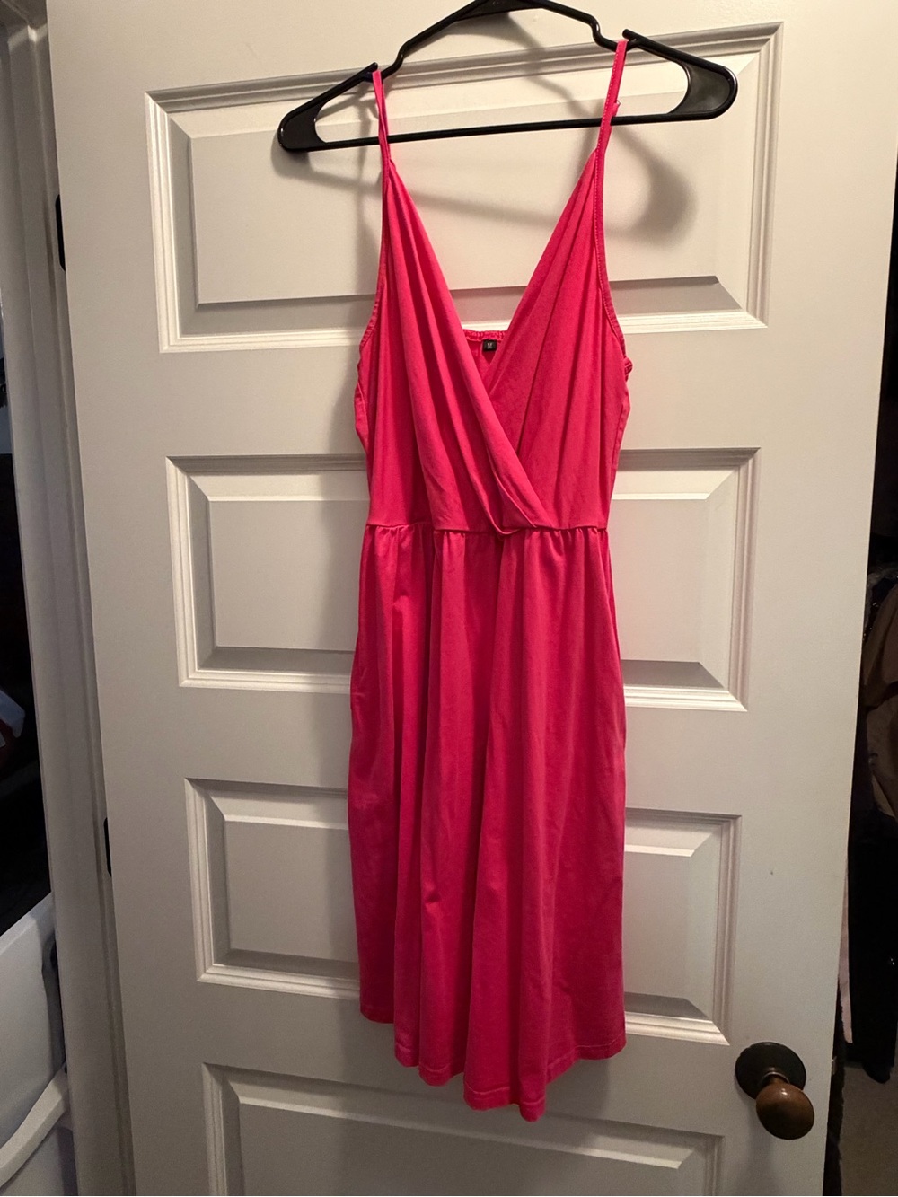 Fuchsia Sleeveless Wrap-Front Midi Dress